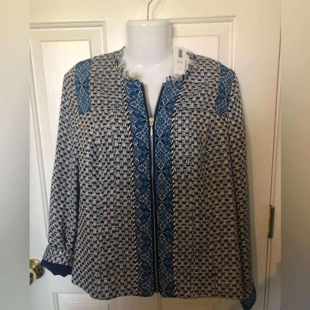 Size 1 Chico’s Zip Blazer Nwt